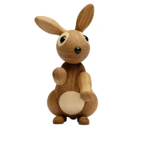 Bounce – Träkanin Dekoration 9,5 cm Ek