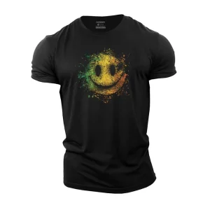 Colorful Particle Smiley T-Shirt