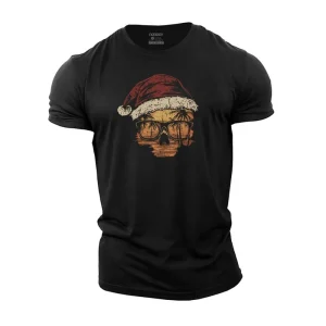 Christmas Sunset Skull T-Shirt