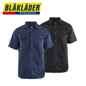 Blåkläder – Twillskjorta Svart/Marinblå