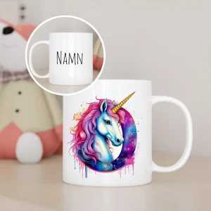 Enhörning, bokstav | Personlig barnmugg