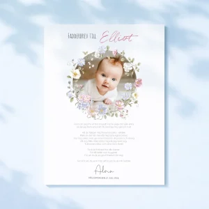 Fadderbrev | Foto & Pastellkrans