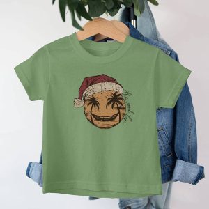 Christmas Smiley Palm Tree Barn T-Shirt