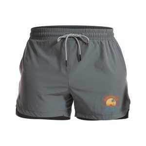 Sunset Record Athletic Quick-Dry Shorts