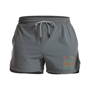 Laid Back Since Way Back Athletic Quick-Dry Shorts
