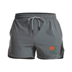 Sunset Palm Athletic Quick-Dry Shorts