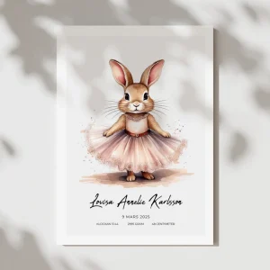 Kaninballerina | Personlig födelseposter