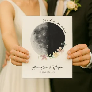 Vår dag, vår måne | Personlig bröllopsposter