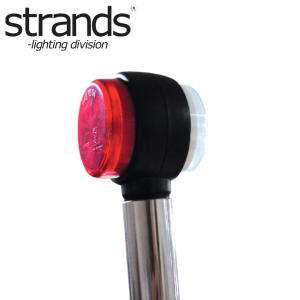 Strands – Pejlstång Vit/Röd LED 12/24V