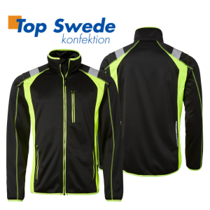 Top Swede -Tröja 275 med hel zip Svart