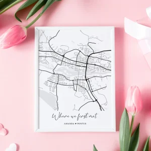 Where we first met | Karta | Personlig Poster