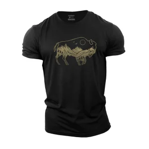 Bison and Mountains T-Shirt