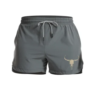 Bull Skull Athletic Quick-Dry Shorts