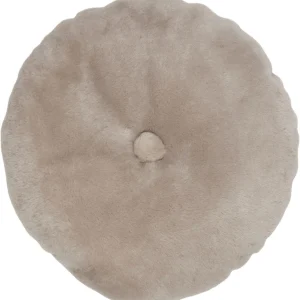 Fårskinnskudde | Mockasin | Dubbelsidig | Ø45 cm