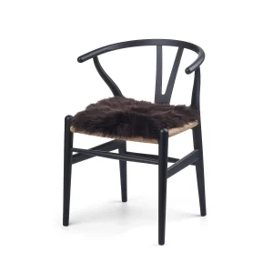 Stolsdyna | Fårskinn | Lång lugg | 35x35 cm