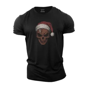 Christmas Football Skull T-Shirt