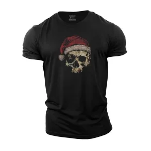 Christmas Skull Newspaper T-Shirt