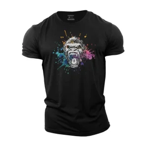 Colorful Ink Splash Gorilla T-Shirt