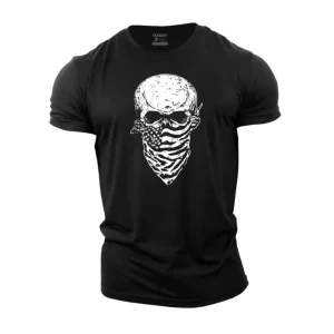 USA Scarf Skull T-Shirt